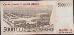 7.Emisyon 5 000 000 Lira J55 650525 Çok Temiz