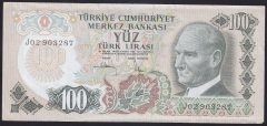 6.EMİSYON 3.TERTİP 100 LİRA J02 903287 ÇOK TEMİZ +