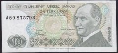 7.EMİSYON 1.TERTİP 10 LİRA A89 875793 ÇÇT +