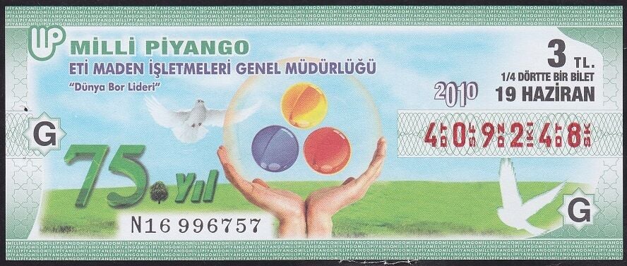 2010 19 Haziran Çeyrek Bilet - G Serisi