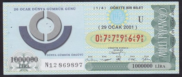 2001 29 OCAK ÇEYREK BİLET