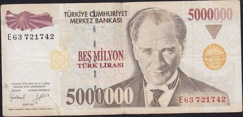 7.Emisyon 5 000 000 Lira E63 721742 Haliyle