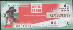 2012 19 Ocak Çeyrek Bilet - S Serisi