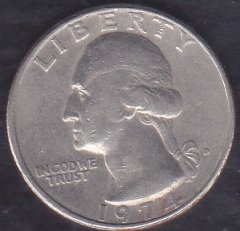 Amerika Çeyrek Dolar 1974 D