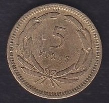 1957 YILI 5 KURUŞ ÇOK ÇOK TEMİZ +