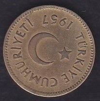 1957 YILI 5 KURUŞ ÇOK ÇOK TEMİZ +