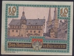 ALMANYA 10 PFENNİNG NOTGELD 1921 ÇİLALTI ÇİL