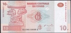 Kongo 10 Frank 2003 Çil 888