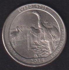 Amerika Çeyrek Dolar 2014 P Hatıra Everglades Ulusal Parkı Mahallesi