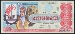 1982 19 Eylül Yarım Bilet - Y Serisi