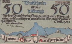 Almanya 50 Pfennig Notgeld 1921 Çil