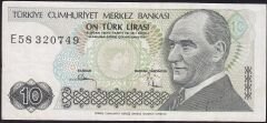 7.Emisyon 2.Tertip 10 Lira E58 320749 Çok Temiz