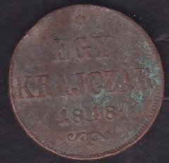 MACARİSTAN 1 KRAJCZAR 1848 eski para dükkanları