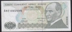 7.EMİSYON 1.TERTİP 10 LİRA A87 095898 ÇÇT