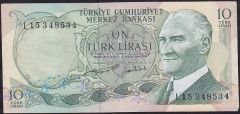 6.Emisyon 2.Tertip 10 Lira L15 348534 Çok Çok Temiz