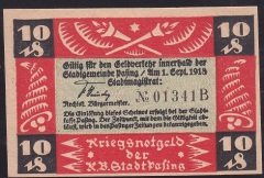 ALMANYA 10 PFENNİNG NOTGELD 1918 ÇİL