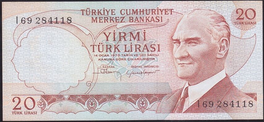 6.Emisyon 4.Tertip 20 Lira I69 284118 Çilaltı Çil