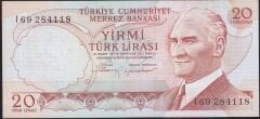 6.Emisyon 4.Tertip 20 Lira I69 284118 Çilaltı Çil