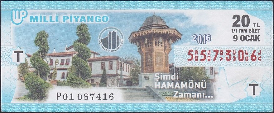 2016 9 Ocak Tam Bilet - T Serisi