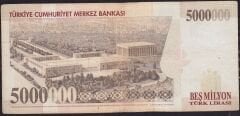 7.Emisyon 5 000 000 Lira E60 214084 Çok Temiz