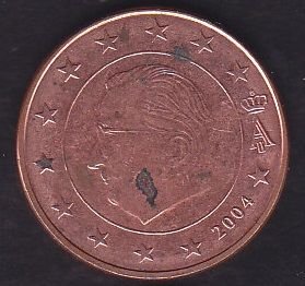 Avrupa 5 Euro Cent 2004 Belçika