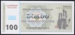 DOKDO ( GÜNEY KORE) 100 DOLAR 2013 ÇİL SPECİMEN