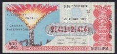 1985 29 OCAK YARIM BİLET Y SERİSİ