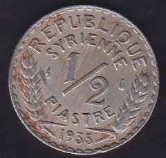 SURİYE 1/2 PIASTRE 1935