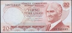 6.Emisyon 4.Tertip 20 Lira I68 716445 Çilaltı Çil
