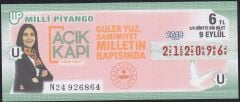 2019 9 Eylül Çeyrek Bilet - U Serisi
