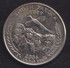 Amerika Çeyrek Dolar 2006 D Hatıra South Dakota