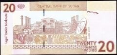 Sudan 20 Pound 2017 Çilaltı Çil Pick 74d
