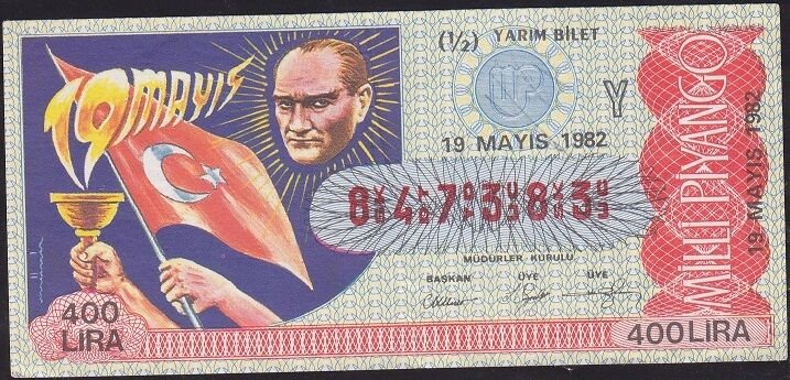 1982 19 Mayıs Yarım Bilet - Y Serisi
