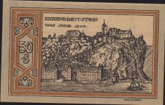 Almanya 50 Pfennig Notgeld 1921 Çil Filigranlı