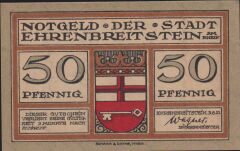 Almanya 50 Pfennig Notgeld 1921 Çil Filigranlı
