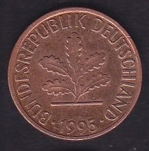 Almanya 1 Pfennig 1995 F