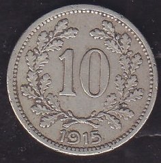 AVUSTURYA 10 HELLER 1915