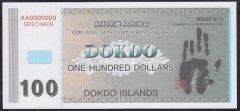 DOKDO ( GÜNEY KORE) 100 DOLAR 2010 ÇİL SPECİMEN