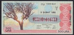 1985 9 ŞUBAT YARIM BİLET Y SERİSİ