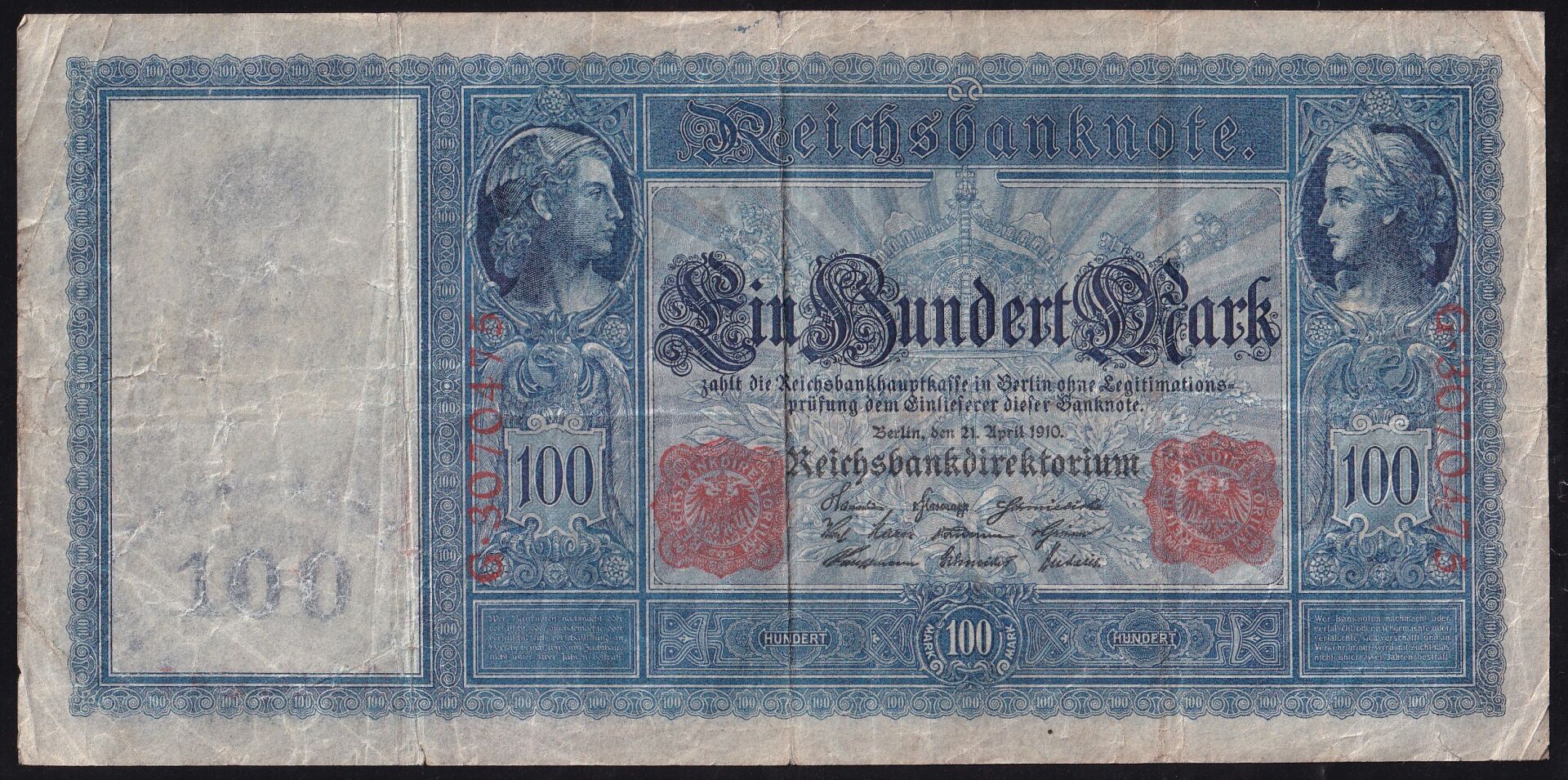 Almanya 100 Mark 1910 Çok Temiz