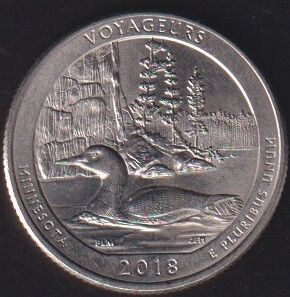 Amerika Çeyrek Dolar 2018 P Hatıra Voyageurs Ulusal Parkı