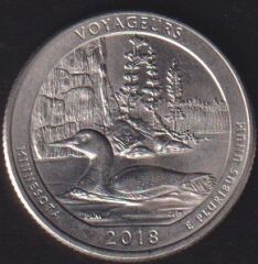 Amerika Çeyrek Dolar 2018 P Hatıra Voyageurs Ulusal Parkı