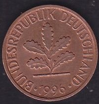 Almanya 1 Pfennig 1996 J