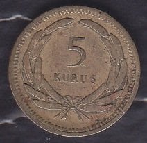 1950 Yılı 5 Kuruş Çok Temiz