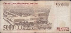 7.Emisyon 5 000 000 Lira E54 734621 Çok Temiz