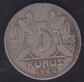 1940 YILI 5 KURUŞ