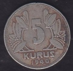 1940 YILI 5 KURUŞ