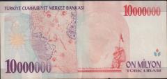 7.Emisyon 10 000 000 Lira D39 298228 Temiz+