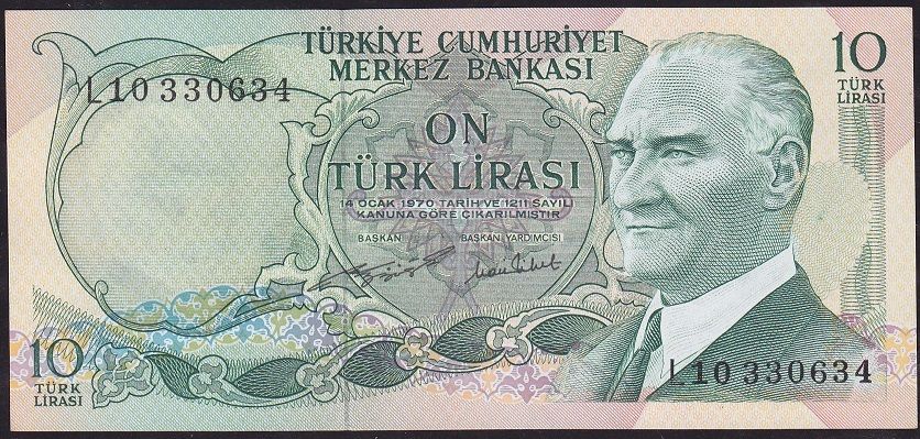6.Emisyon 2.Tertip 10 Lira L10 330634 Çilaltı Çil