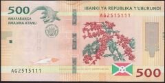 Burundi 500 Frank 2023 Çil 111